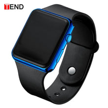 Load image into Gallery viewer, TEND Black Bracelet Blue Digital Watch
