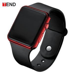 TEND Black Bracelet Blue Digital Watch