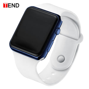 TEND Black Bracelet Blue Digital Watch