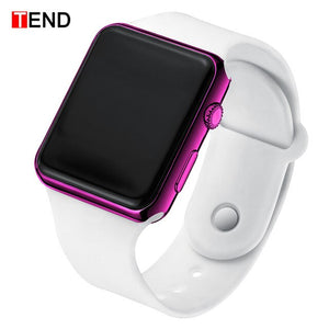 TEND Black Bracelet Blue Digital Watch