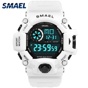 SMAEL Digital White Watch