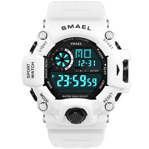 SMAEL Digital White Watch